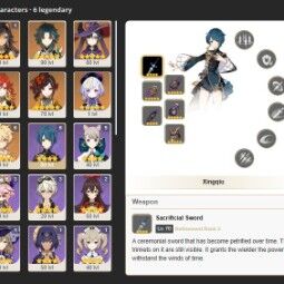 [NA] AR 55 ⭐ 32 Characters (6 Legendaries) ✨ Xingqiu + Xiangling + Bennett + Wolf's Gravestone + Sacrificial Sword ✅Full Access✅ 0